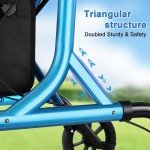 WalkMate Ultralight Rollator Walker with Cup Holder