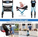 WalkMate Ultralight Rollator Walker with Cup Holder