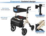 Carbon Ultralight Foldable Walker with 4 Wheels