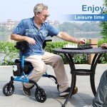 WalkMate Ultralight Rollator Walker with Cup Holder