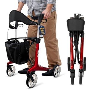 AMiNA Ultralight Carbon Fiber Rollator with Seat