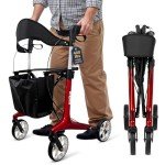AMiNA Ultralight Carbon Fiber Rollator with Seat