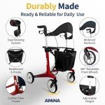 AMiNA Ultralight Carbon Fiber Rollator with Seat