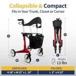 AMiNA Ultralight Carbon Fiber Rollator with Seat