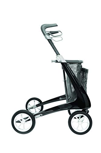 Carbon Ultralight Rollator with Grocery Bag, Grey