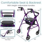 Vive Mobility Ultralight Folding Senior Rollator