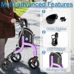 HOMLAND Ultralight 3-Wheel Rollator for Seniors