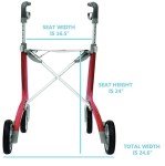 byACRE Ultralight Carbon Rollator Walker with Bag
