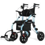 2-in-1 All-Terrain Rollator and Wheelchair Combo