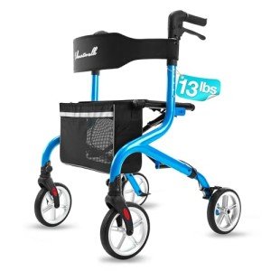 Ultra Lightweight Folding Rollator Walker with Seat