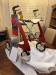 byACRE Carbon Ultralight Rollator Walker - Strawberry Red