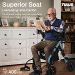 2-in-1 All-Terrain Rollator and Wheelchair Combo