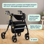 Medline Empower Ultralight Folding Rollator Walker