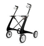 Lightweight Carbon Rollator with Organizer Bag - Black