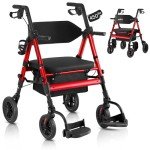 Carbon Ultralight 2-in-1 Rollator Transport Chair