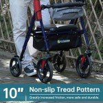 ELENKER Ultralight Rollator Walker with Front Pouch