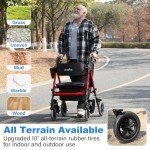 Carbon Ultralight 2-in-1 Rollator Transport Chair