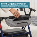 ELENKER Ultralight Rollator Walker with Front Pouch