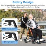Carbon Ultralight 2-in-1 Rollator Transport Chair