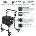 Vive Ultra Lightweight Folding Walker for Seniors