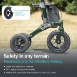 Helavo All-Terrain Ultralight Rollator with 12” Tires