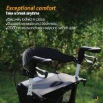 Carbon Ultralight Rollator Walker with Organizer Bags