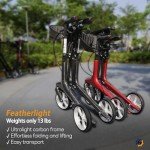 Carbon Ultralight Rollator Walker with Organizer Bags