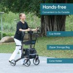 Carbon Ultralight Folding Rollator with 10” Wheels