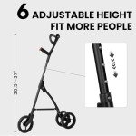 Lightweight Carbon Ultralight Rollator Walker - Black
