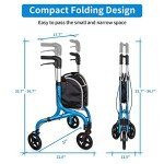 Planetwalk Ultra Lightweight 3-Wheel Rollator Walker