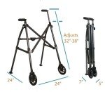 Able Life Lightweight Folding Rollator with Seat
