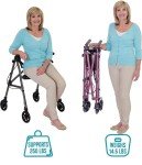 Able Life Lightweight Folding Rollator with Seat