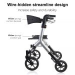 Carbon Ultralight Walker with Seat and 4 Wheels