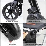 Carbon Ultralight Walker with Seat and 4 Wheels