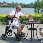 Carbon Ultralight Walker with Seat and 4 Wheels