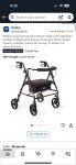 Bariatric Carbon Ultralight Rollator - 500 lb Capacity