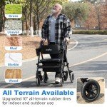 2-in-1 Carbon Ultralight Rollator & Transport Chair