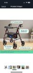Bariatric Carbon Ultralight Rollator - 500 lb Capacity