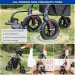 Lightweight Foldable Rollator Walker with Seat