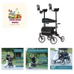 Ultra-Lightweight Folding Rollator with 10” Front Wheels