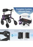 MAXWALK All-Terrain Foldable Rollator for Seniors