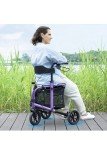 Lightweight Foldable 3-Wheel Rollator Walker with Seat
