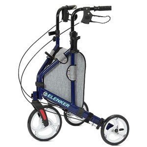 ELENKER Compact 3-Wheel Rollator for Seniors