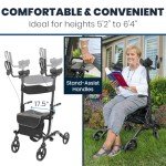 Vive Mobility Lightweight Upright Walker with Seat