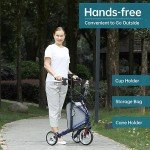 ELENKER Compact 3-Wheel Rollator for Seniors