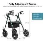 ELENKER All-Terrain Ultralight Rollator with Basket