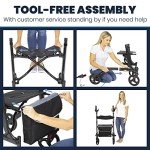 Vive Mobility Lightweight Upright Walker with Seat