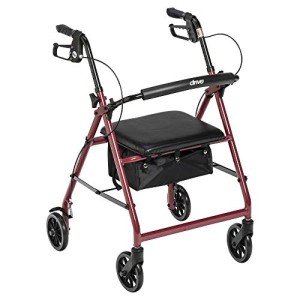 Lightweight Folding Carbon Rollator Walker with Seat