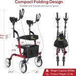 WINLOVE Lightweight Tall Upright Rollator Walker