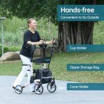 ELENKER Ultralight Folding Rollator with Seat